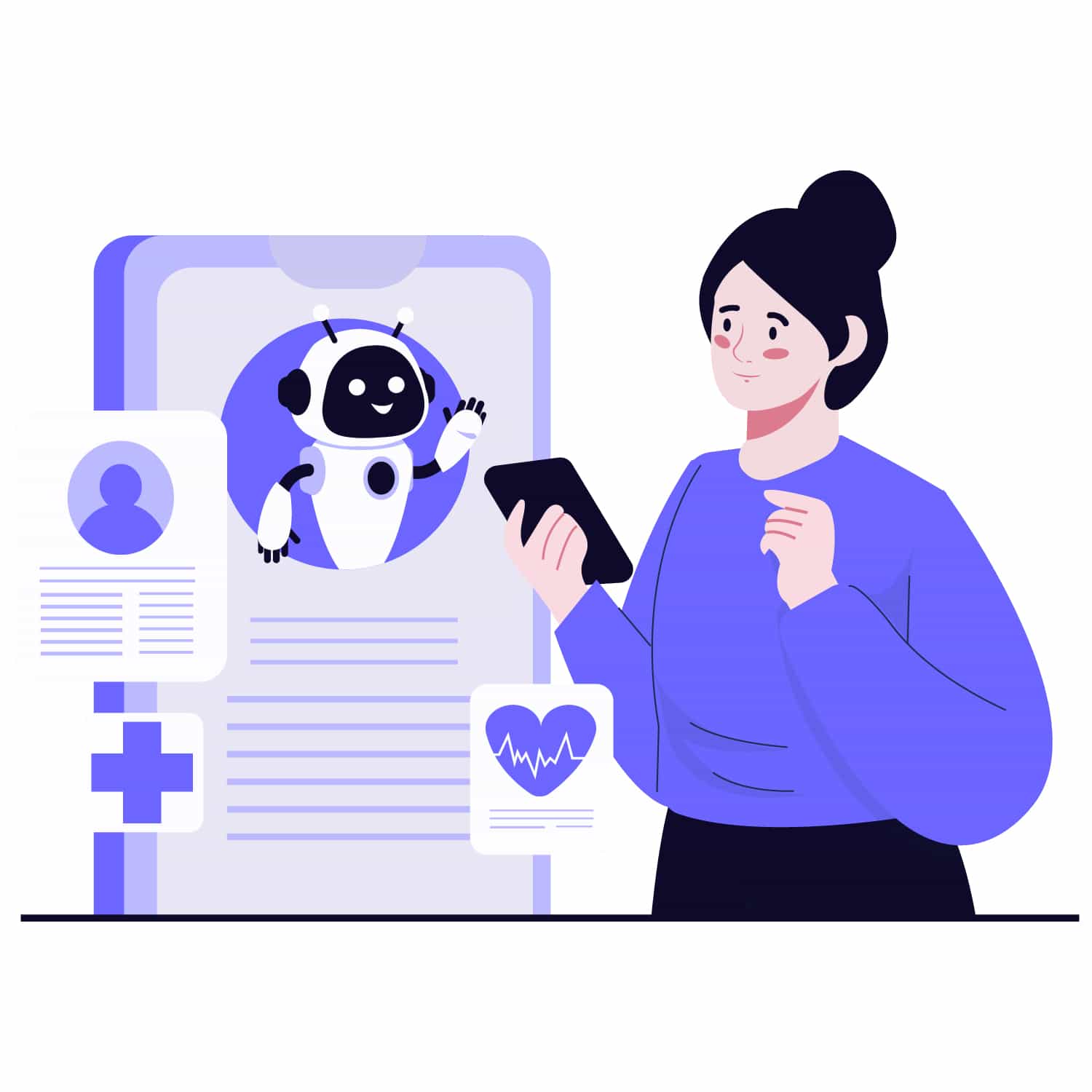 Visual representation of easy-to-use health dashboard